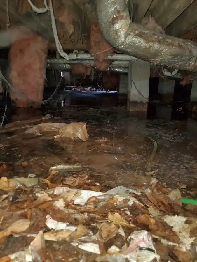 Crawl space flood assessment for Commercial Water Damage Restoration in Aiken
